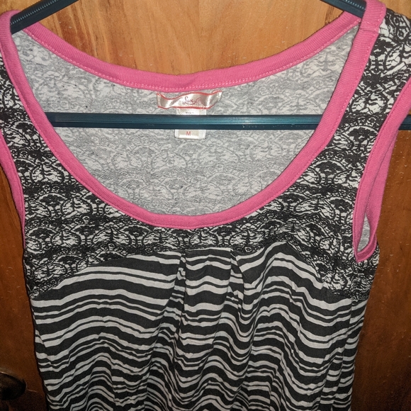 Urban Outfitters M tunic tank top black, fuschia, - Picture 2 of 5